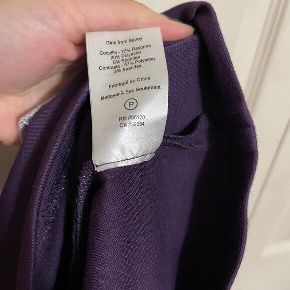 Girls From Savoy Anthropologie Women's Purple Velvet Ribbon Pencil Skirt Size 2 - Picture 7 of 9